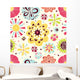 Cute Seamless Pattern with Wall Decal
