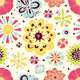 Cute Seamless Pattern with Wall Decal