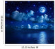 Super Moon in Starry Sky With Clouds 