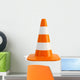 Traffic cone. Road sign isolated on white Wall Decal