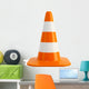Traffic cone. Road sign isolated on white Wall Decal