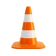 Traffic cone. Road sign isolated on white Wall Decal