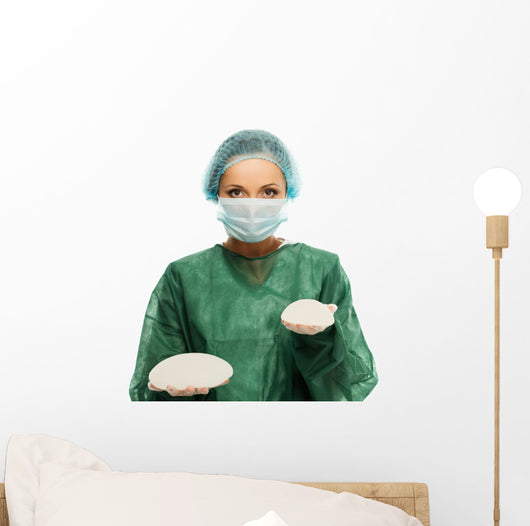 Plastic Surgeon Woman Holding Wall Decal