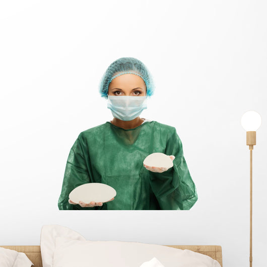 Plastic Surgeon Woman Holding Wall Decal