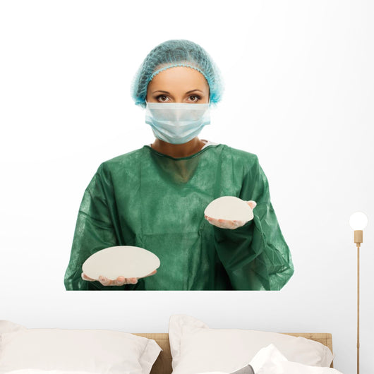 Plastic Surgeon Woman Holding Wall Decal