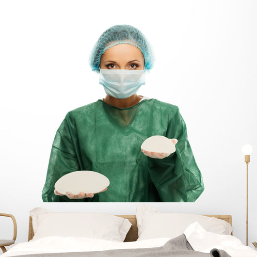 Plastic Surgeon Woman Holding Wall Decal