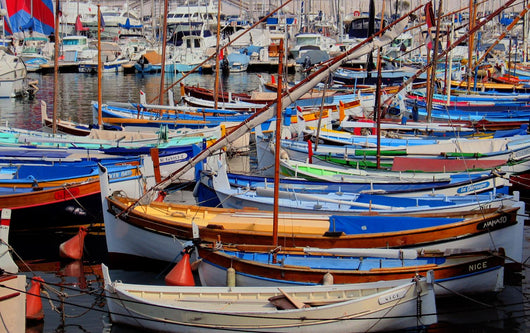 barques au port Wall Mural