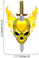 Flaming Skull and Sword 
