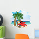 Funny Starfish in a Lounge Chair on the Beach2 Wall Decal