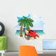 Funny Starfish in a Lounge Chair on the Beach2 Wall Decal
