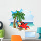 Funny Starfish in a Lounge Chair on the Beach2 Wall Decal