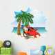 Funny Starfish in a Lounge Chair on the Beach2 Wall Decal