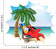 Funny Starfish in a Lounge Chair on the Beach2 Wall Decal