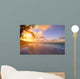 Art Beautiful sunrise over the tropical beach 
