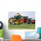 Tractor and Forage Harvester Wall Decal