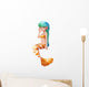 A mermaid with a stripe-colored tail Wall Decal
