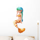 A mermaid with a stripe-colored tail Wall Decal