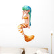 A mermaid with a stripe-colored tail Wall Decal
