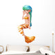 A mermaid with a stripe-colored tail Wall Decal