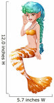 A mermaid with a stripe-colored tail Wall Decal
