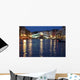 The Rialto Bridge in Venice by night Wall Mural