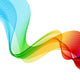 Abstract colorful background. Spectrum wave. Wall Decal