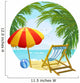 icon to the beach and sun lounger Wall Decal