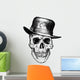 Pimp skull illustration Wall Decal