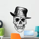 Pimp skull illustration Wall Decal