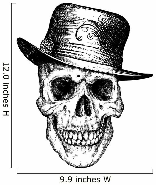 Pimp skull illustration Wall Decal