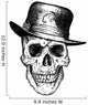 Pimp skull illustration Wall Decal