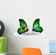 Two Butterflies with Flags Brazil and Saudi Arabia Wall Decal