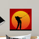 golfer in the sunset 