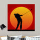 golfer in the sunset 