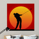 golfer in the sunset 