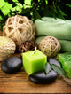 Spa set for massage and body care 
