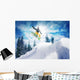 Snowboarder Jump against Sky Wall Decal