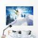 Snowboarder Jump against Sky Wall Decal