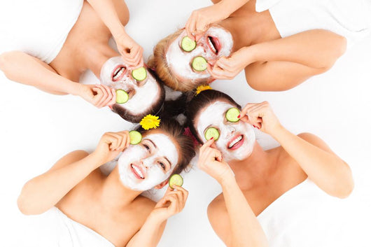 Four friends enjoying time in spa 