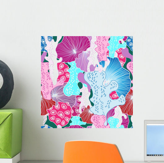 Bright Pattern Coral Wall Decal