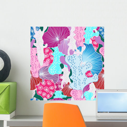 Bright Pattern Coral Wall Decal