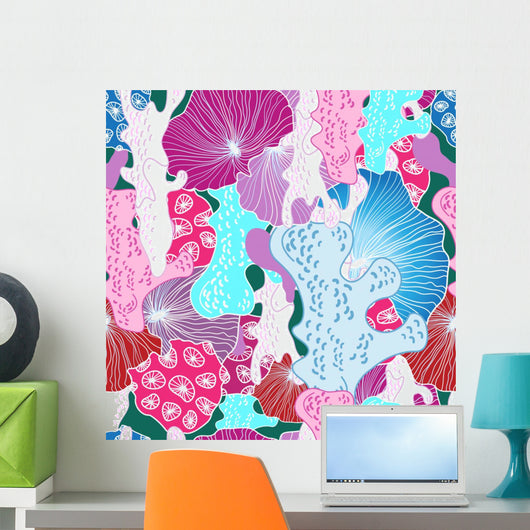 Bright Pattern Coral Wall Decal