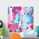 Bright Pattern Coral Wall Decal
