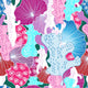 Bright Pattern Coral Wall Decal