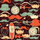 Retro vintage seamless pattern. Wall Mural