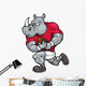 Vector illustration of Cartoon Rugby player Wall Decal