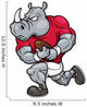 Vector illustration of Cartoon Rugby player Wall Decal