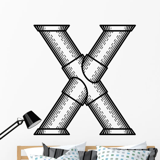 Steampunk Font Wall Decal Design 2