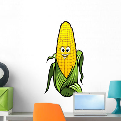 Healthy Fresh Yellow Corn Wall Decal shown on a wall
