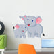 Mother and Baby Elephant Wall Decal
